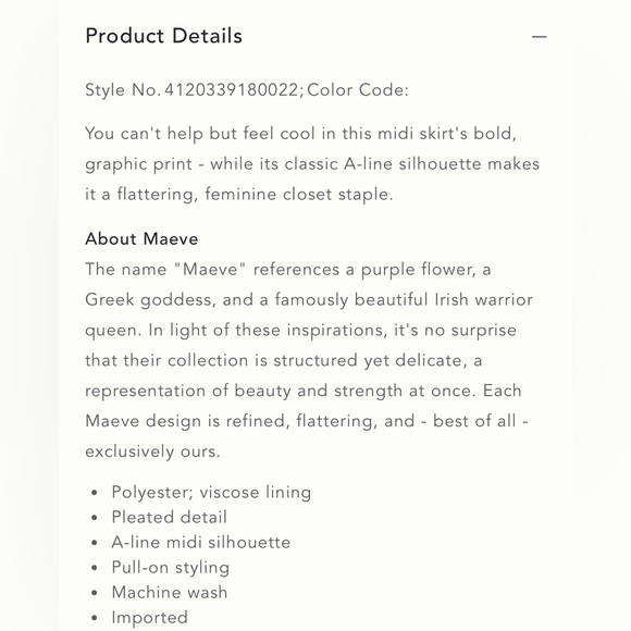 Anthropologie Maeve SIZE 6P Aurelia A-Line Midi Pleated Skirt - Picture 3 of 9